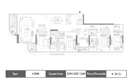 4 BHK-2394-2521 SqFt